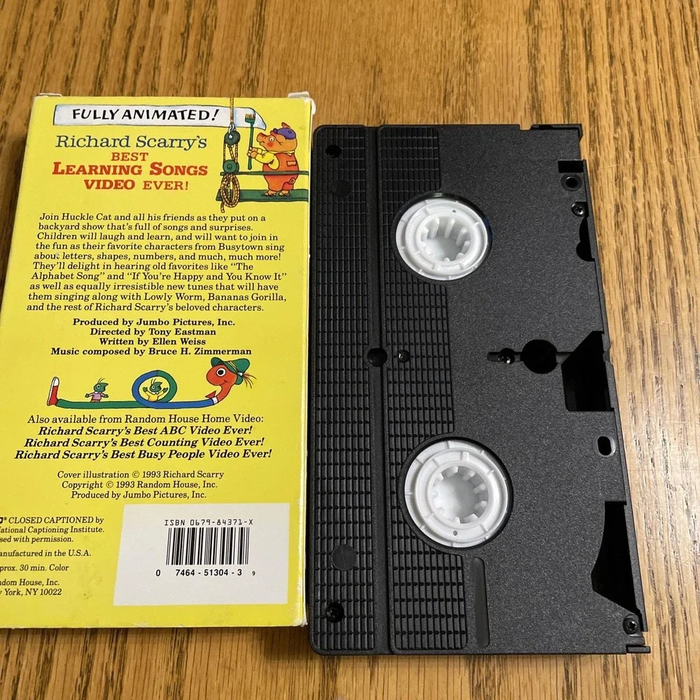 Richard Scarrys Best Learning Songs Video Ever (VHS, 1993)